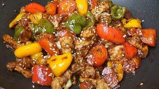 5 minutes chicken stir fry recipe | how to stir fry chicken quickly healthy and quick stir fry