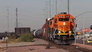 BNSF 1618 SD40-2 Leads YPHX1061-17I in Glendale, AZ w/ K3LA on 12/17/2024