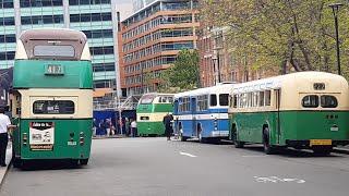 Sydney's Transport Heritage Expo 2022 DAY 3- Heritage Buses at Central Stn Forecourt departure area
