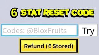 6 STAT RESET CODES IN 1 MINUTE (BLOXFRUITS JUNE 2024)