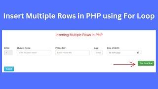 How to insert multiple rows in PHP MYSQL