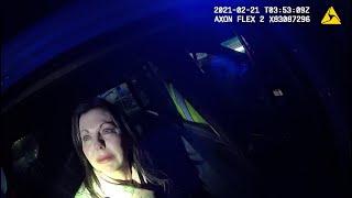 Drunk Woman Driving On Sidewalk Argues With Police Officers