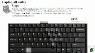 Alt codes ◄ ƒöΓ symbols öñ Laptop keyboards 