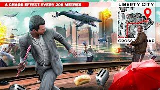 Can You Cross GTA 5’s LIBERTY CITY If Every 200m Chaos Happens?!