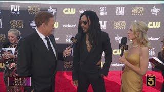 Lenny Kravitz live on the red carpet at the Critics Choice Awards