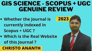 Christo Ananth - GIS Science - Die Zeitschrift fur Geoinformatik - Scopus Review - English