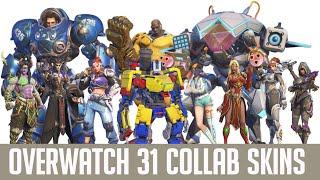 Overwatch All 31 Collab Skins before Cowbop Bebop Crossover