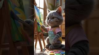 قطط الذكاء الاصطناعي إستنوا للآخر  #cat #الرسوم #funny