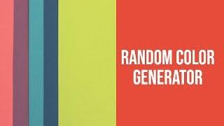 Random Color Generator - [HTML, CSS & Javascript]