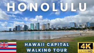 Honolulu, Hawaii  Walking Tour  | 4K 60FPS