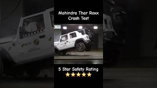 Mahindra Thar Roxx Scored 5 Star Safety Rating at Bharat NCAP Crash Test || #youtube #shorts