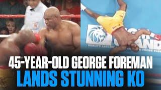 George Foreman Stuns Michael Moorer to Win Heavyweight Title at Age 45 | ON THIS DAY FREE FIGHT