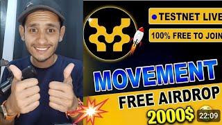 Movement Labs Testnet Airdrop Full Guide - New Testnet Airdrop  | Free Crypto Airdrop 2024 