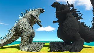 Legendary Godzilla War - Growing Godzilla 2014 VS Shadow Godzilla Minus One Size Comparison