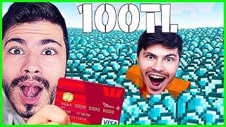 10TL VE 100 TL İLE BİR GÜN GEÇİRMEK MİNECRAFT YİĞİT SARI