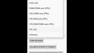 how to turn of and turn on mobile radio  signal permanent