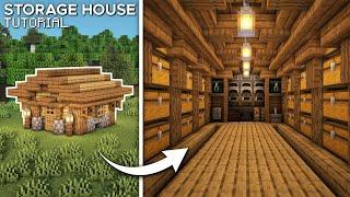 Minecraft: How to Build a Storage House | Underground Storage Room Tutorial