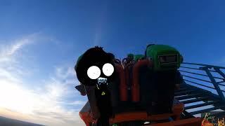 black sock puppet goes on a giant roller coaster