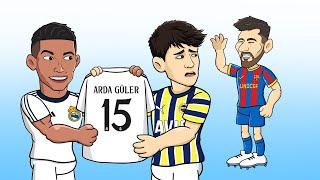 Arda Güler 2024 - Who Is Arda Güler's Idol: Messi or Ronaldo ? | Football Animation