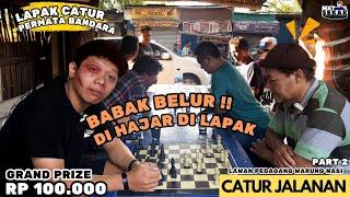 KENA HAJAR DI LAPAK BANDARA !! LAWAN PEDAGANG NASI BUKAN KALENG KALENG !! CATUR JALANAN.