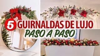 5 IDEAS DE GUIRNALDAS NAVIDEÑAS ELEGANTES 2024 DIY