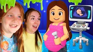 MOM HAS A BABY but in ROBLOX?!  Adley helps deliver a little brother Niko! Family votes for Nick KCA