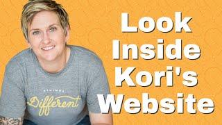 Look inside Kori's WordPress Website