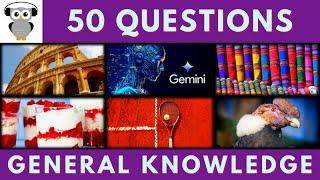 General Knowledge Quiz Trivia #204 | AI Gemini, Textile, Eton Mess, French Open, Bird Wings Span