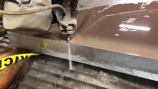 Water Jet Cutting through 3" inch thick Aluminum Metal 4' x 6'