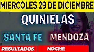 Resultados Quinielas Nocturna de Santa Fe y Mendoza, Miércoles 29 de Diciembre