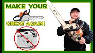 Convert STIHL MS180C Chainsaw "TOOLLESS" Chain Adjustment To TOOL Adjustment Like The MS170