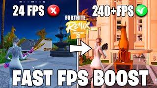 How To Fix STUTTERS, FPS Drops & Boost FPS In Fortnite Chapter 2 Remix! (2024)