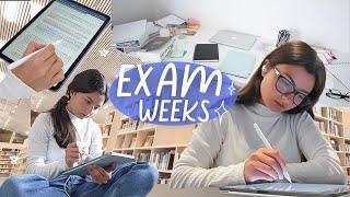 STUDY VLOG: productive exam weeks, late night library sessions, trying to be a good student for once