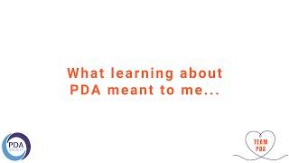 What learning about PDA meant to me