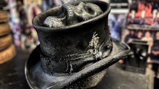 Custom Top Hat with Open Mouth Skull #handmade #hatmaker #bladehats #heavymetal #inspiration