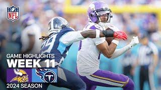 Minnesota Vikings vs. Tennessee Titans | 2024 Week 11 Game Highlights