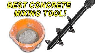 Easy and fast way to mix concrete or mortar in a bucket in less than a minute with perfect results