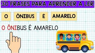 Frases curtas para aprender a ler | Aprendendo a ler e escrever | Ensinando meu filho