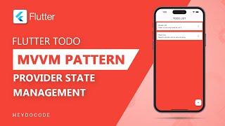 Flutter Todo App using Rest API | MVVM | Provider | Best Practices | CRUD