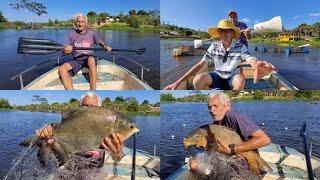 PESCARIA ESPECIAL NA LAGOA ABENÇOADA PEGAMOS TAMBAQUI GIGANTE CARPA ENORME ETILAPIA DE 2KG