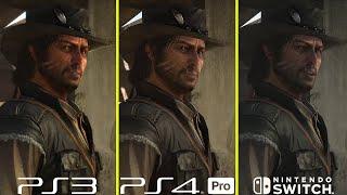 Red Dead Redemption Original PS3 vs PS4 Pro vs Nintendo Switch Early Graphics Comparison