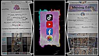 Social media account trend ️‍ New Tiktok Trending Song Alight Motion #xml - @meningeditz