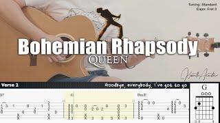 Bohemian Rhapsody - Queen | Fingerstyle Guitar | TAB + Chords + Lyrics