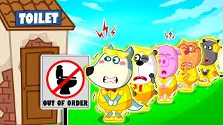 What If There’s No Toilet at All?  | Funny cartoon for Kids | Wolfoo New Episodes 2025