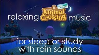 relaxing animal crossing: new horizons music for sleep or study with rain sounds