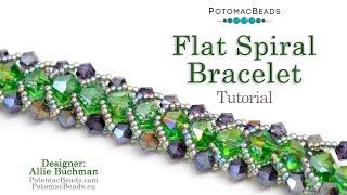 Flat Spiral Bracelet- DIY Jewelry Making Tutorial by PotomacBeads
