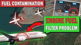 Air India B787 Potential Fuel Contamination | ENGINE FUEL FILTER Warning