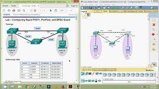 3.3.2.3 Lab - Configuring Rapid PVST, PortFast, and BPDU Guard