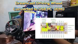 Dreamcast Driving Wheel Converted to USB PC DEMO