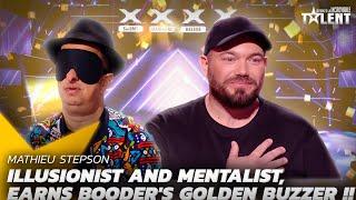 Mathieu Stepson, illusionist and mentalist, earns Booder's Golden Buzzer - Quarter Finals